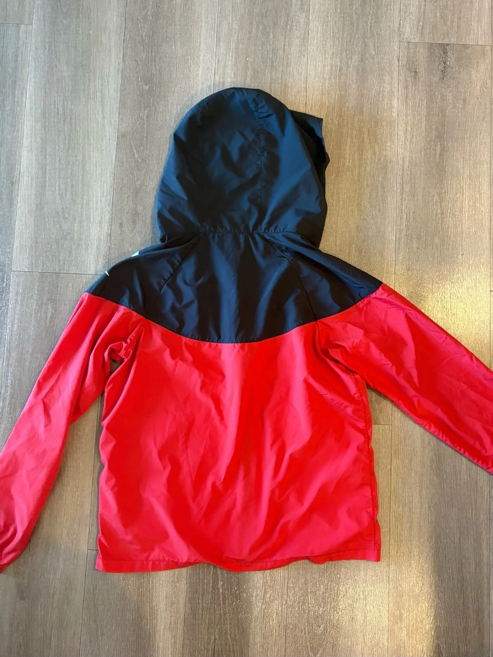 Nike Red and Black Hooded Kids XL Windbreaker Jacket